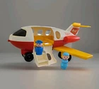 Vintage Fisher-Price Jet Airplane w/Pilot and Flight Attendant 1980 #2502