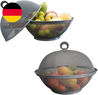 Obstkorb, Aus Metall, Dekoration, Arbeitsplatte, Obstschale, Design Grau, Netzst