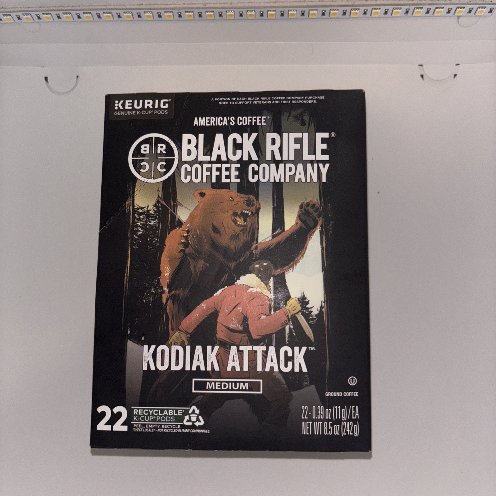 Box Black Rifle Coffee Company Kodiak Attack K-Cup Keurig Pods Ex: 9/16/2026