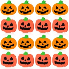 48 Pcs Halloween Pumpkin Erasers for Kids Bulk, Cute Erasers Novelty Pencil E...