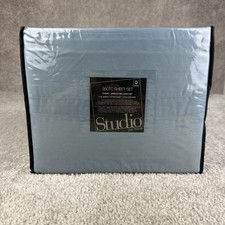 JCP Home Studio 360 Thread Count Queen Sheet Set Quarry Blue