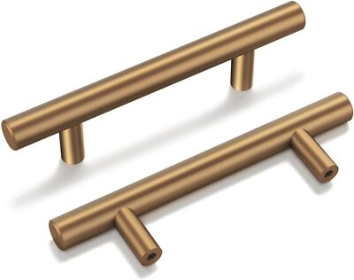 25 Pack Champagne Bronze Cabinet Pulls Gold Cabinet Handles 3 inch(76mm) Cham...