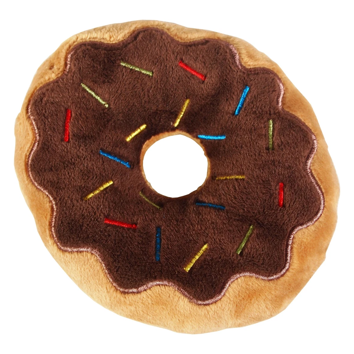 Plastic donut dog toy deals