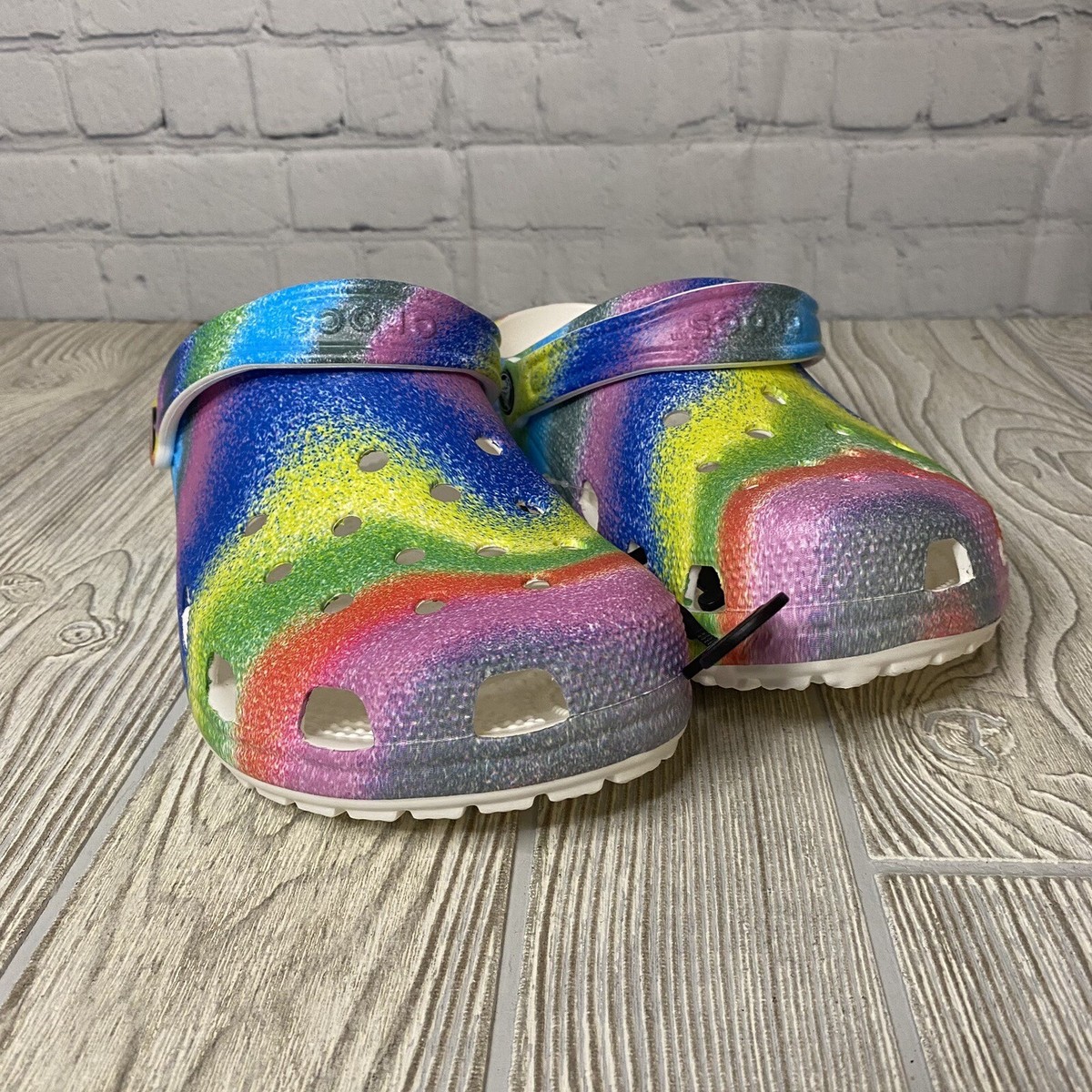 Men’s crocs spray dye clog size 13 Crocs - Brandclub - Crocs Classic Lined Tie-Dye Clog Black  main image 4