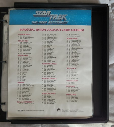 1992 IMPEL STAR TREK THE NEXT GENERATION INAUGURAL MINI MASTER SET W/ BINDER - Picture 6 of 14