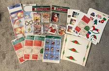 Large lot of Assorted Christmas Gift Tags Seals Hallmark Vintage Hanging & More