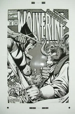 Production Art WOLVERINE #54 cover, DARICK ROBERTSON art, Shatterstar, 11x17