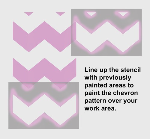 Chevron Zigzag Plantilla Patrón Decoración Pintura Plantilla Arte Artesanía Plantillas Ideales - Imagen 3 de 12