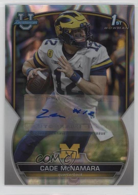 2022 Bowman University Chrome Prospect Lava Refractor /199 Cade McNamara Auto