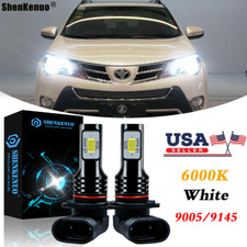 LED Headlight Kit 9005 6000K White High/Low Beam Bulbs for Toyota RAV4 2013-2015
