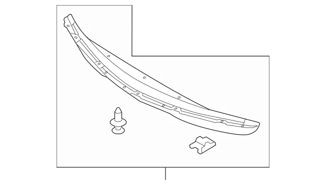 Deflector de aire de soporte de radiador genuino Lincoln MKT 2010-2019 AE9Z-8327-D Foto 3 de 4