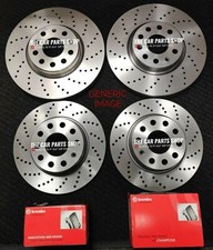 FITS AUDI A5 SPORTBACK 2.0 TDI 2016+ BREMBO DRILLED DISCS 318MM 300MM & PADS