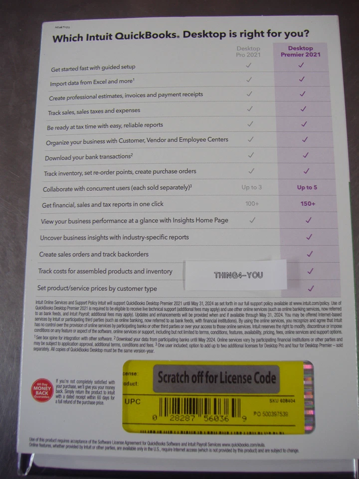 2021 QUICKBOOKS PREMIER NO SUBSCRIPTION NO MONTHLY FEE FOR WINDOW 8,10 & 11 - Image 3 of 4