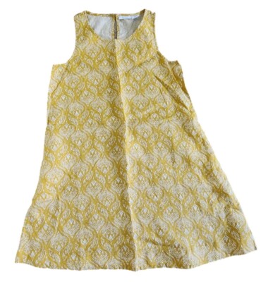 SIGRID OLSEN LINEN WOMENS SZ S Yellow White Print Dress | eBay SIGRID OLSEN LINEN WOMENS SZ S Yellow White Print Dress | eBay