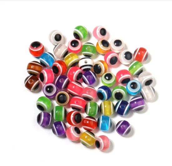 6mm 8mm 10mm 12mm Resin colorful round eye spacer loose beads  Jewelry Making - Image 4 of 4