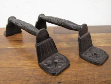 Lot 2 New Brown Vtg-style 8.5" Cast Iron Rustic Cabinet Gate Pull Door Handle