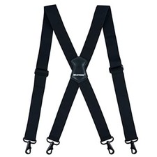 Men's Suspender 1.5/2 Inch Wide Suspenders Full Elastic X 1.5 inch 1.5 Black