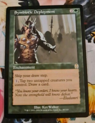 MTG Symbiotic Deployment   Nm Magic Apokalypse 2001 Og Green Deck Card 