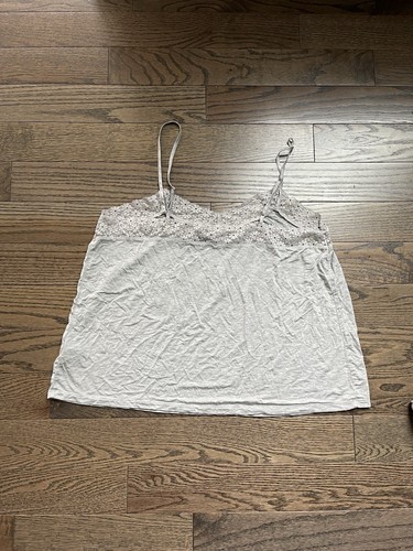 Truesleep TENCEL Modal Lace Cami & Tulip Shorts Pajama Set | Size L | Gray - Picture 4 of 10