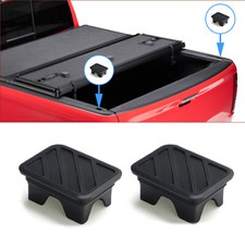 Cubierta de bolsillo de estaca de riel de caja trasero negro para Dodge Ram 1500 2019-2021 2 piezas