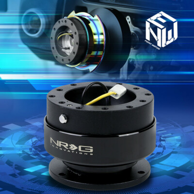 NRG INNOVATION STEERING WHEEL 6-BOLT HUB GEN 2.0 QUICK RELEASE ADAPTOR KIT BLACK