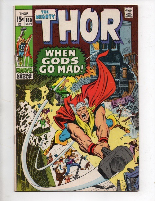 Marvel Comics Thor Volume 1 Book #180 High Mid Grade 1970 Bronze