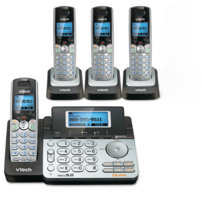 VTech DS6151 Dect 6.0 2 Line Phone system with 4 Handsets DS6151-2 CALL BLOCKING