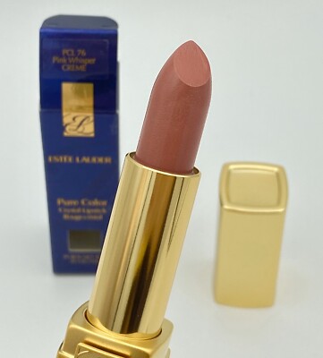 ESTEE LAUDER PURE COLOR CRYSTAL LIPSTICK #76 PINK WHISPER CREME