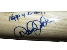 Derek Jeter autographed baseball bat signed to mikey happy birthday
