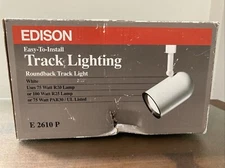 EDISON Track Lighting Roundback Track Light White E2610P