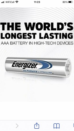 4 x ENERGIZER AAA ULTIMATE LITHIUM BATTERIES 1.5v MN2400 L92 LRO3 LOOSE WRAPPED