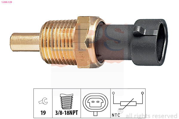1.830.129 EPS Sensor, coolant temperature for DAEWOO,ISUZU,LANCIA,OPEL,VAUXHALL