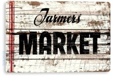 Farmers Market Farm Cottage Ranch Flea Market Sign Decor Tin Sign B494