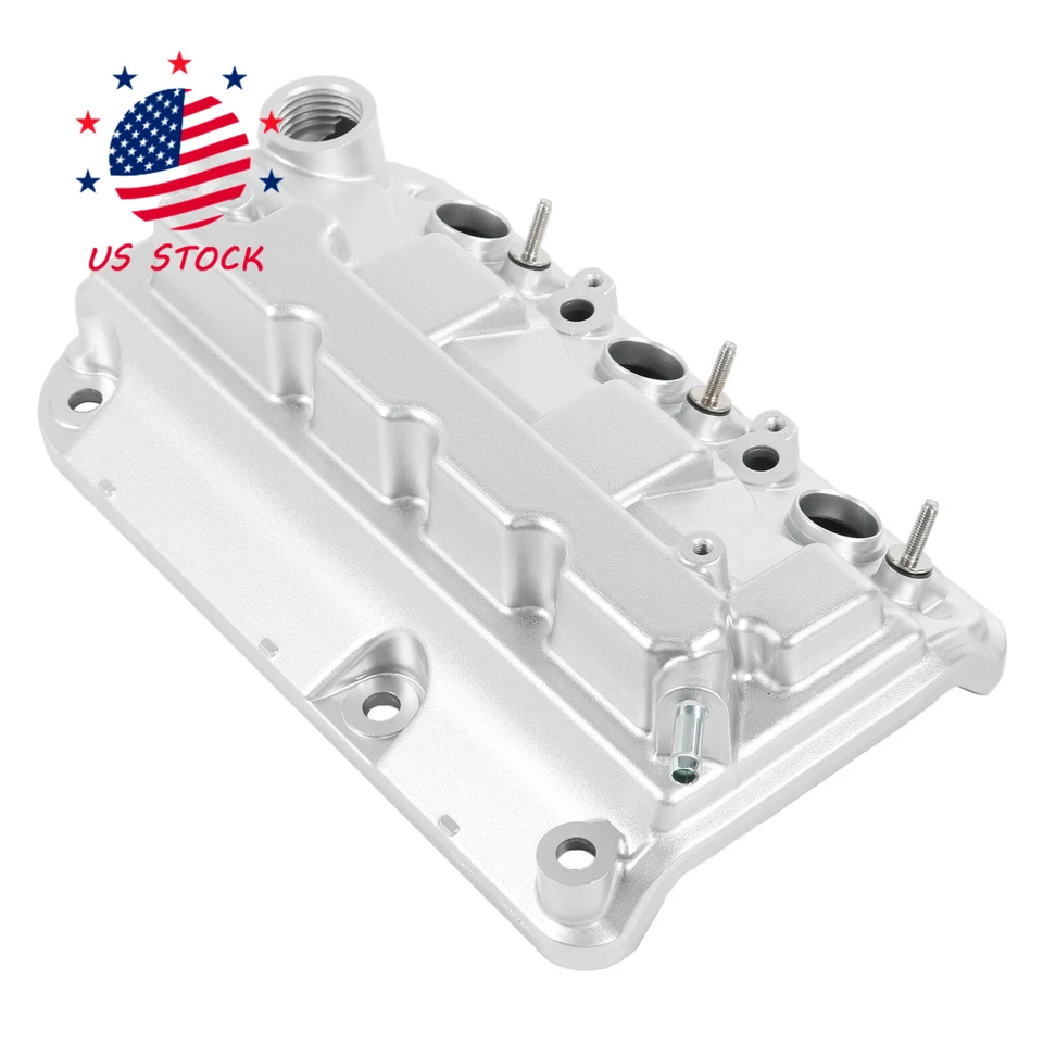 Cubierta de válvula de motor de aluminio de 2 piezas para Honda Odyssey Pilot Ridgeline Accord 08-17 Foto 3 de 4