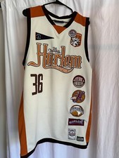 HARLEM GLOBETROTTER MEADOWLARK PLATINUM FUBU JERSEY SIZE L