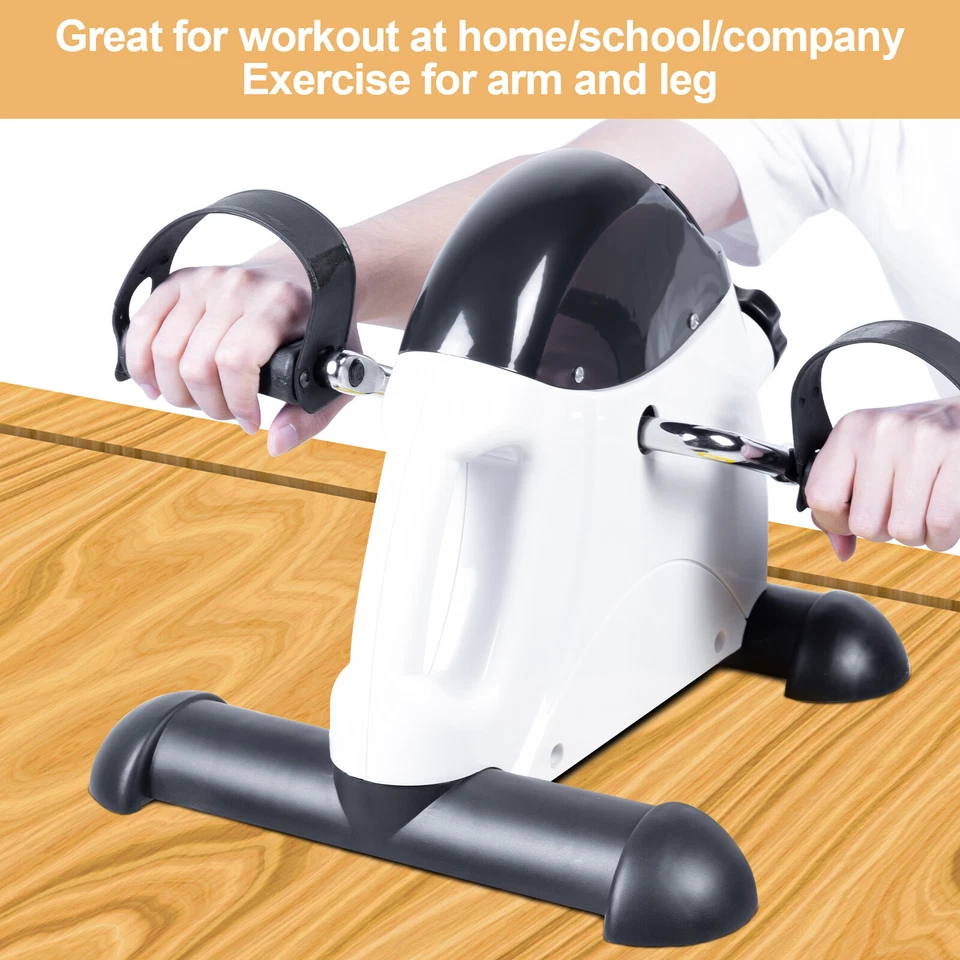 Mini Exercise Bike Under Desk Pedal Exerciser Cycle Arm Leg Peddler LCD Display - Image 2 of 4