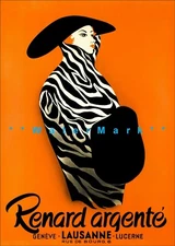 Geneva Fashion House Argente 1950 Vintage Poster Print Retro Style Art 