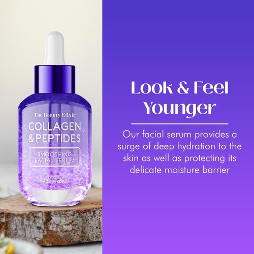 Korean Collagen Peptides Smoothing Serum Deep Hydration Anti-Wrinkle 1.69 oz - Picture 2 of 11