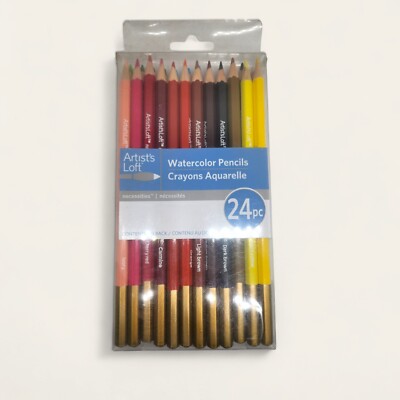 Watercolor Pencils 24 PC Set Wet or Dry Medium Coloring Pencils