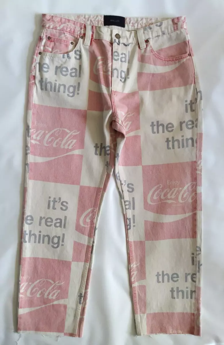 NWOT Rolla's Relaxo Chop Relaxed Fit Coca Cola Jeans Raw Hem Men's