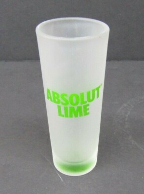 Absolut Lime Shot Glasses Frosted Vodka Shooter Shot Glass Set of 10