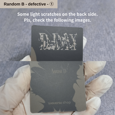 BTS Suga Agust D D-DAY Weverse Pre-order Early Bird Gift Photo