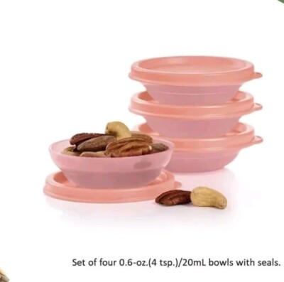 Tupperware Mini Cereal Bowl Set Of 4 New