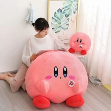 New Giant Badge Star Kirby Plush Doll Big Soft Cartoon Pillow Anime Stuffed Toy