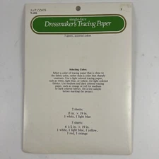 Coats & Clark Single Face Carbon Tracing Paper 7 Sheets Dressmaker's Notions