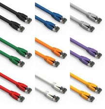 SSTP CAT8 RJ45 Ethernet Network Patch Cable 40G 2GHz Copper 24AWG .5 1'FT - 50FT