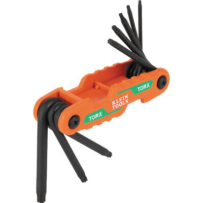Klein Tools 70540T Compact Folding Torx Key Set, 8 Keys T9 to T40