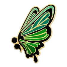 PinMarts Green Semicolon Butterfly Mental Health Suicide Prevention Lapel Pin