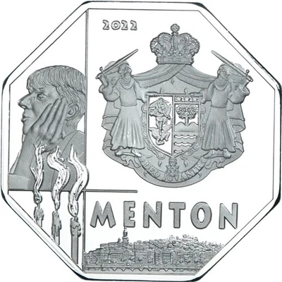 Monnaie, France, 20 Francs, 2022, Cuni/Platid/Brass.Kiss of Judas,Menton.BE - Photo 1/2