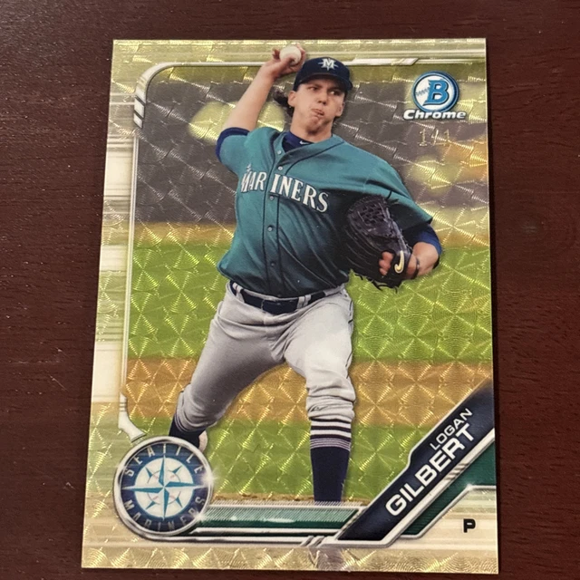 2019 Bowman Chrome Prospects Logan Gilbert #BCP-192 SuperFractor /1 (RC)